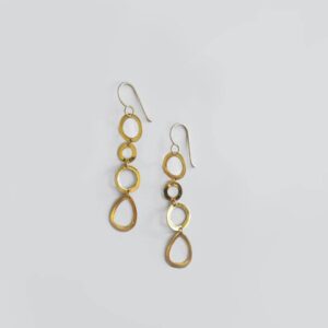 dangling gold loop earrings