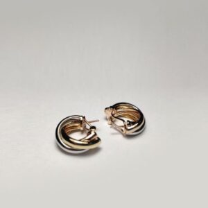 oval intertwined hoop earrings
